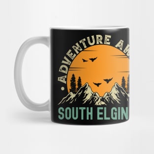 South Elgin, Illinois - Adventure Awaits - South Elgin, IL Vintage Sunset Mug